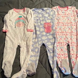 Carters and Just for you by carters 3T footsie pajamas